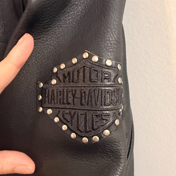 Harley-Davidson Genuine Leather Moto Jacket | Studded Detail | Women’s XL - Picture 8 of 12